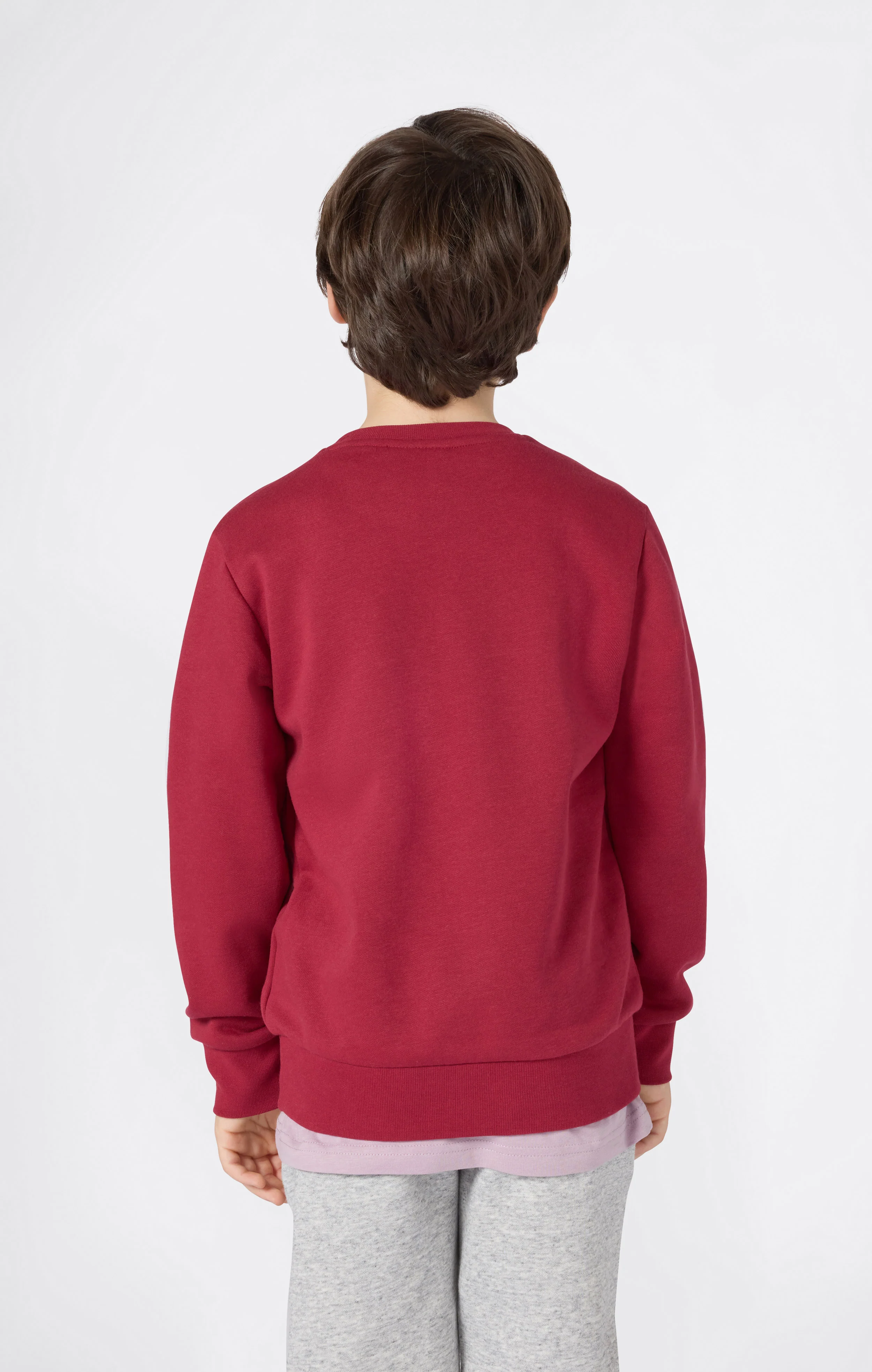 Boys' Fleece Crewneck Sweatshirt Script Logo - Image 3