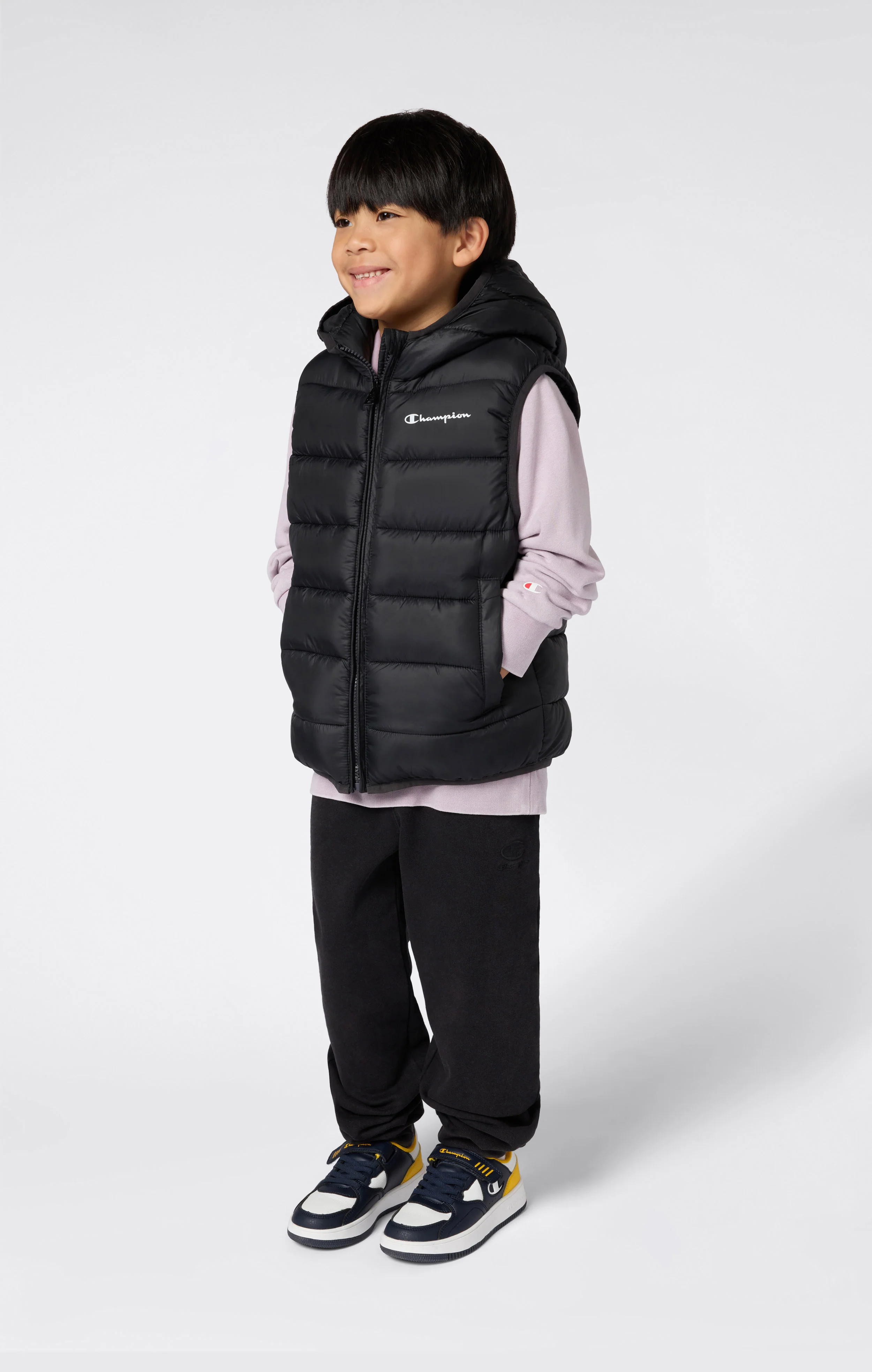Padded Hooded Vest with Full Zip for Kids - Image 5
