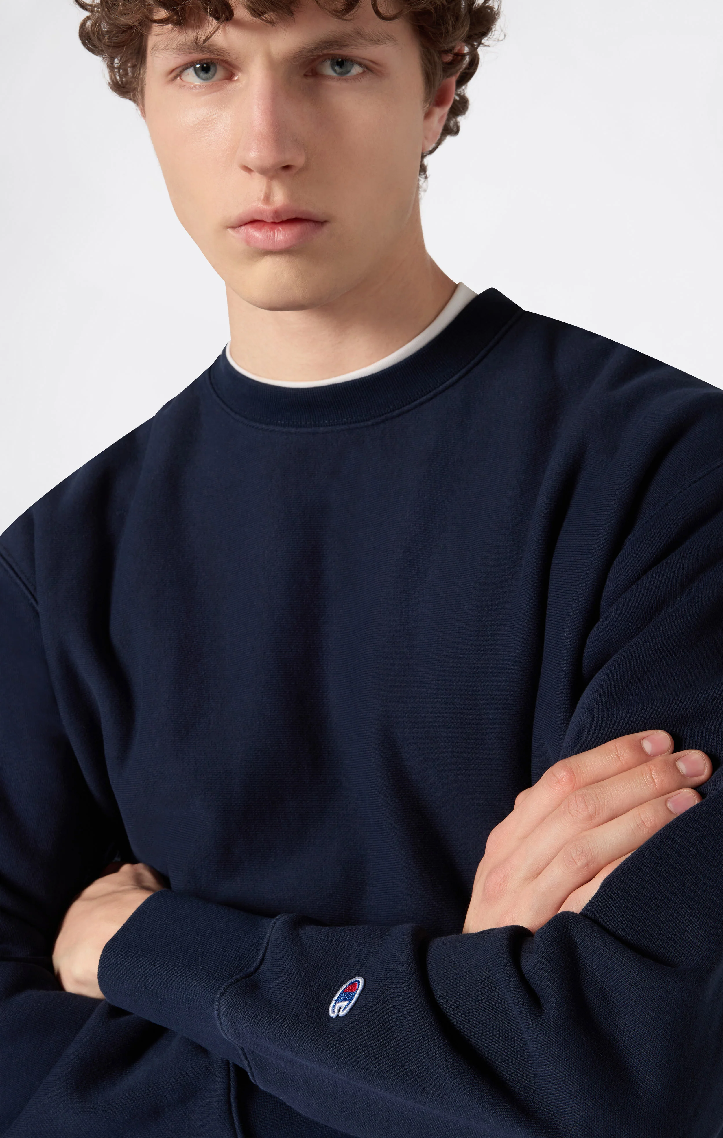 Men’s Lightweight Crewneck Sweatshirt Reverse Weave - Image 3