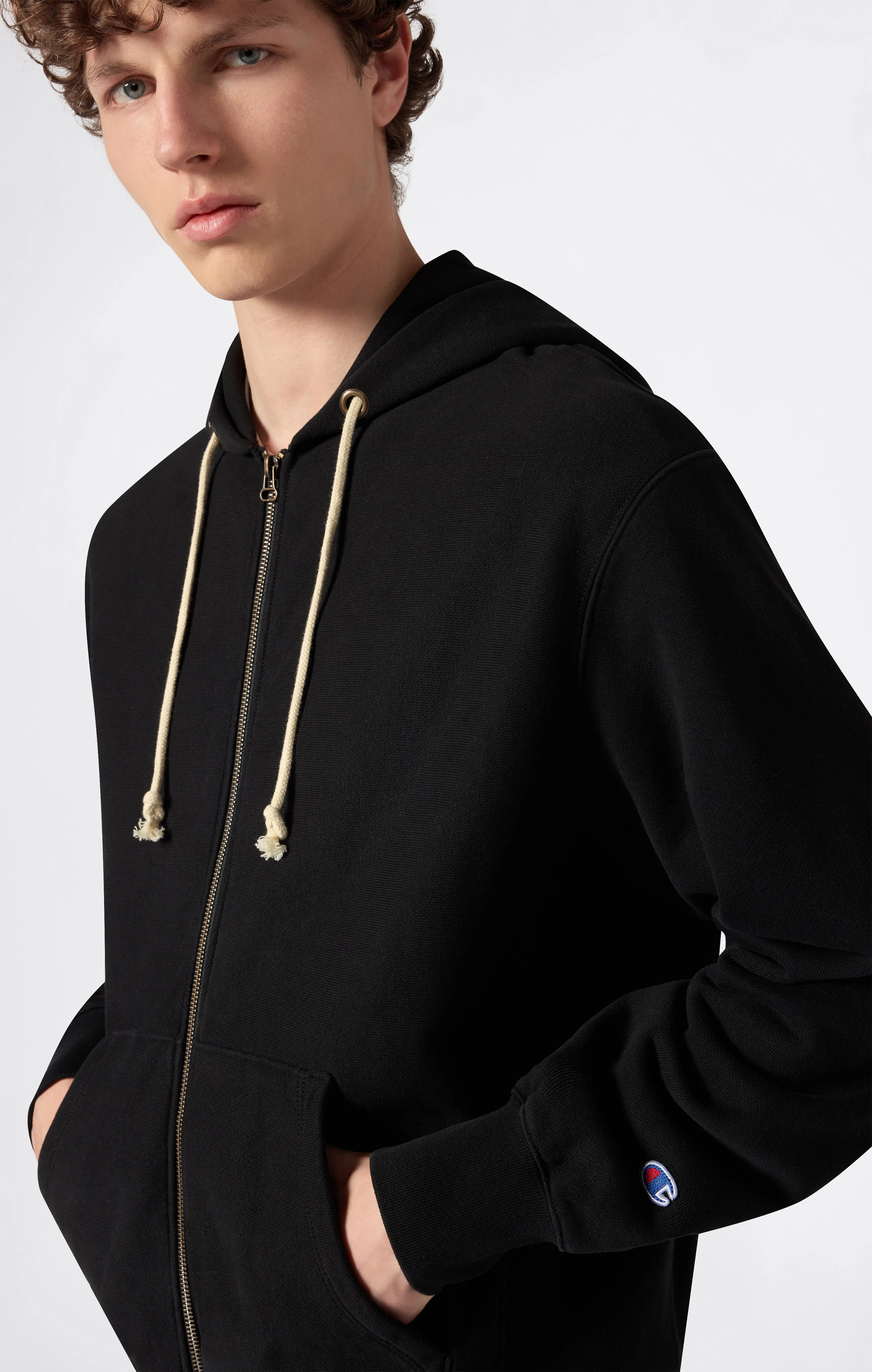 Men’s Full Zip Hoodie Sweatshirt Reverse Weave - Image 3