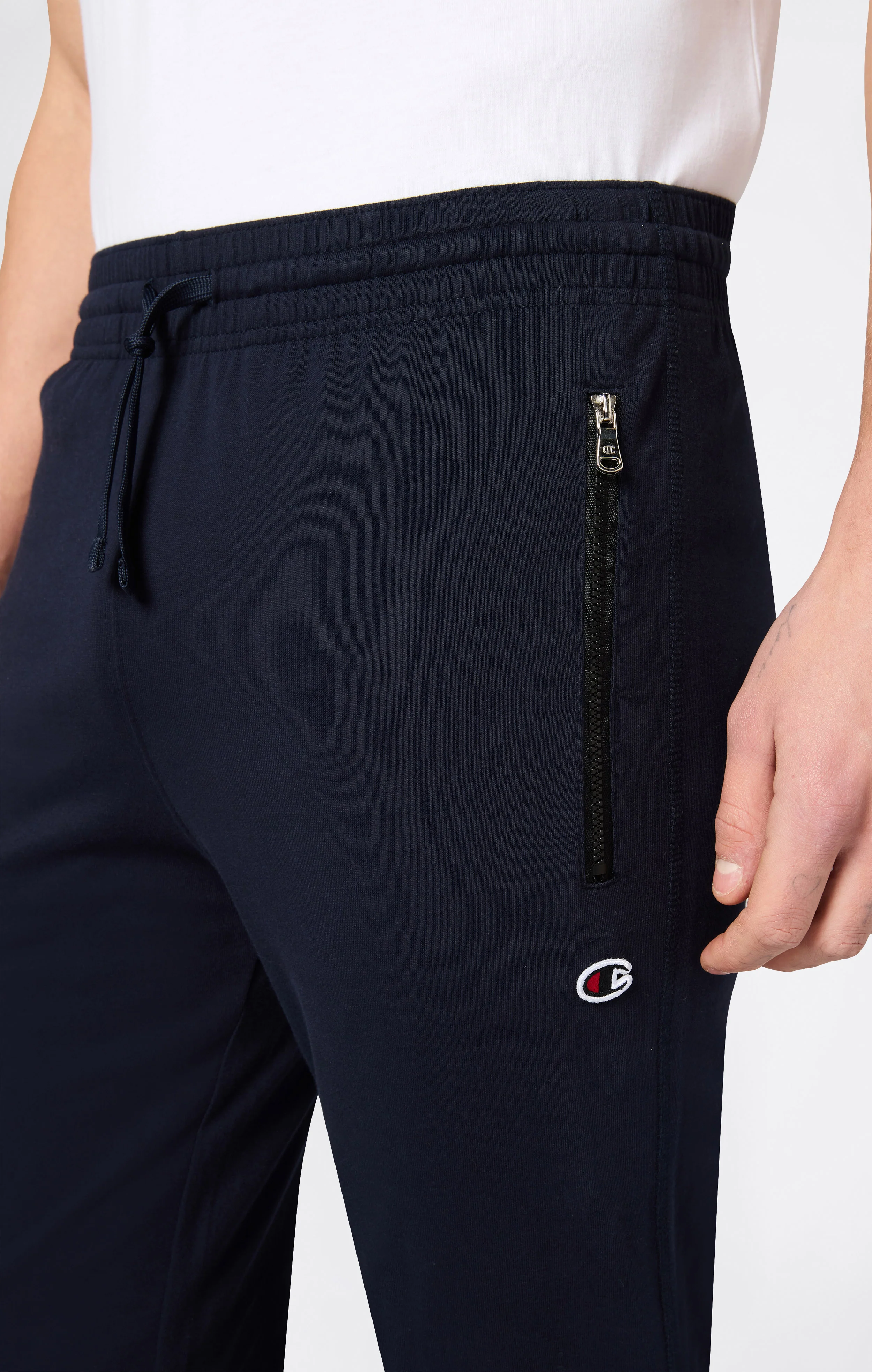 Slim Fit Men's Light Rib Cuff Pants with Zip Pockets Icons - Image 4