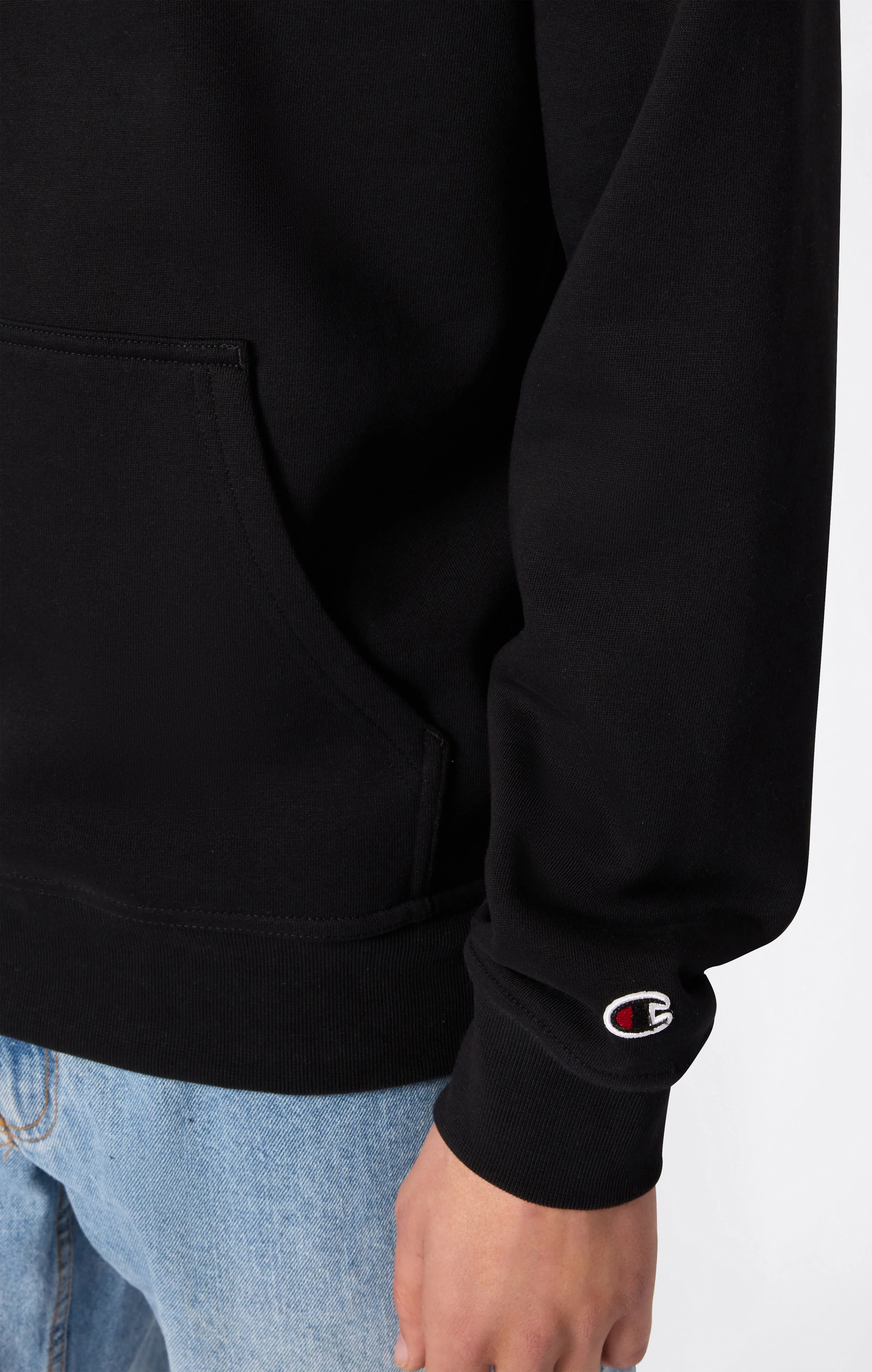 Men’s Fleece Hoodie with Big Embroidered Logo Icons - Image 3