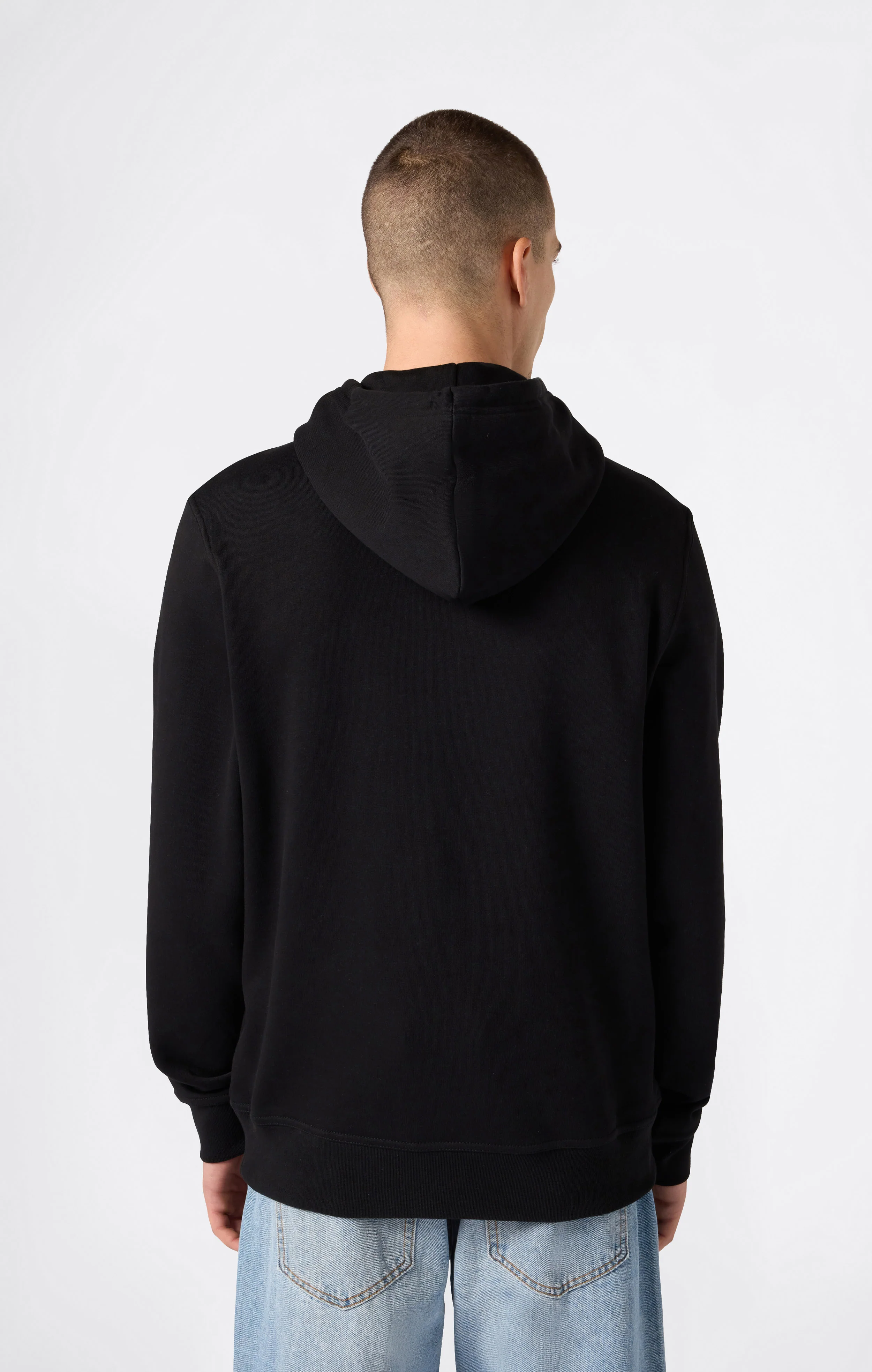 Men’s Fleece Hoodie with Big Embroidered Logo Icons - Image 4