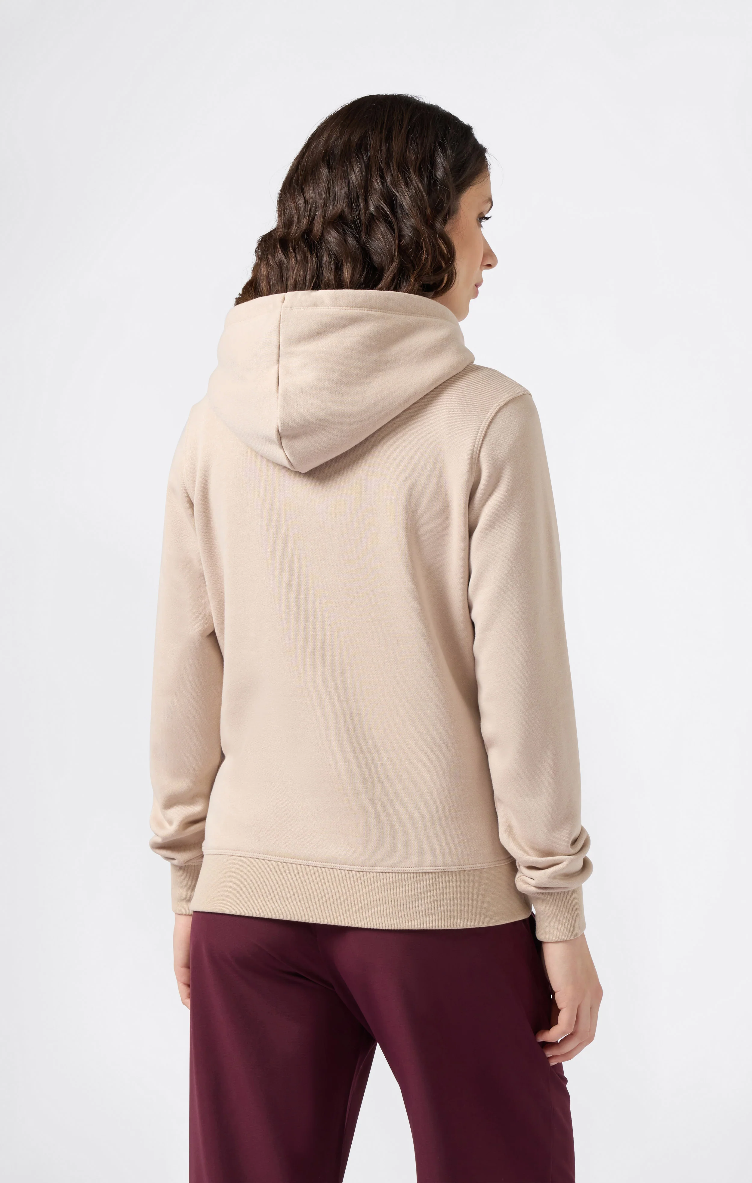 Women’s Fleece Hoodie with Big Embroidered Logo Icons - Image 4