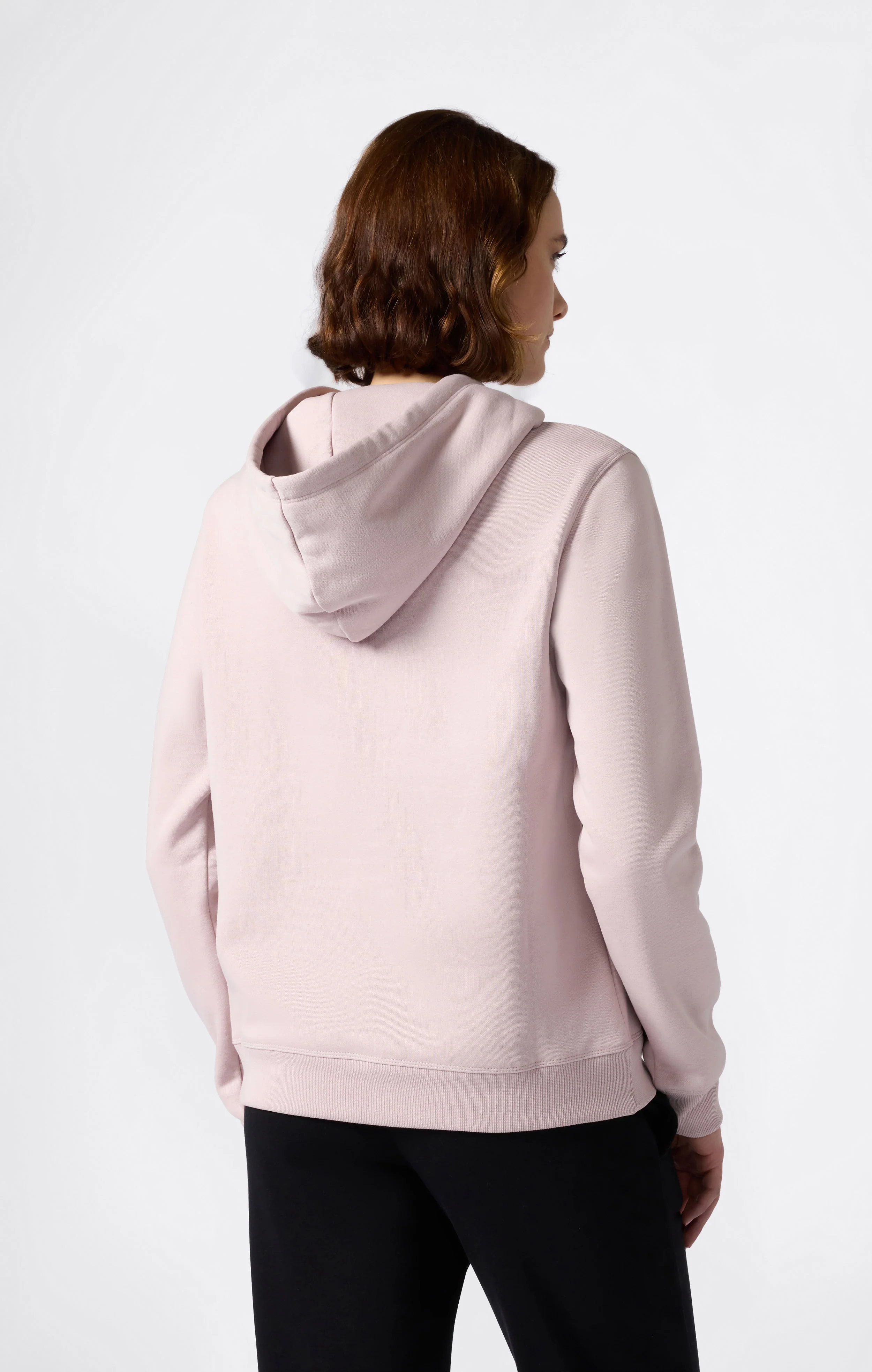 Women’s Fleece Hoodie with Small Embroidered Logo Icons - Image 4