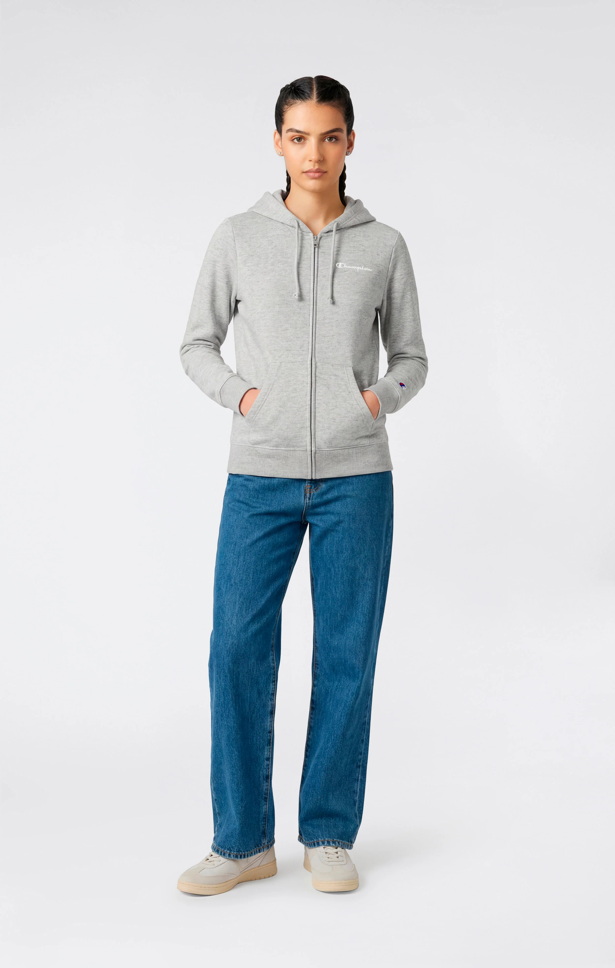 Women’s Lightweight Full Zip Hoodie Icons - Image 2