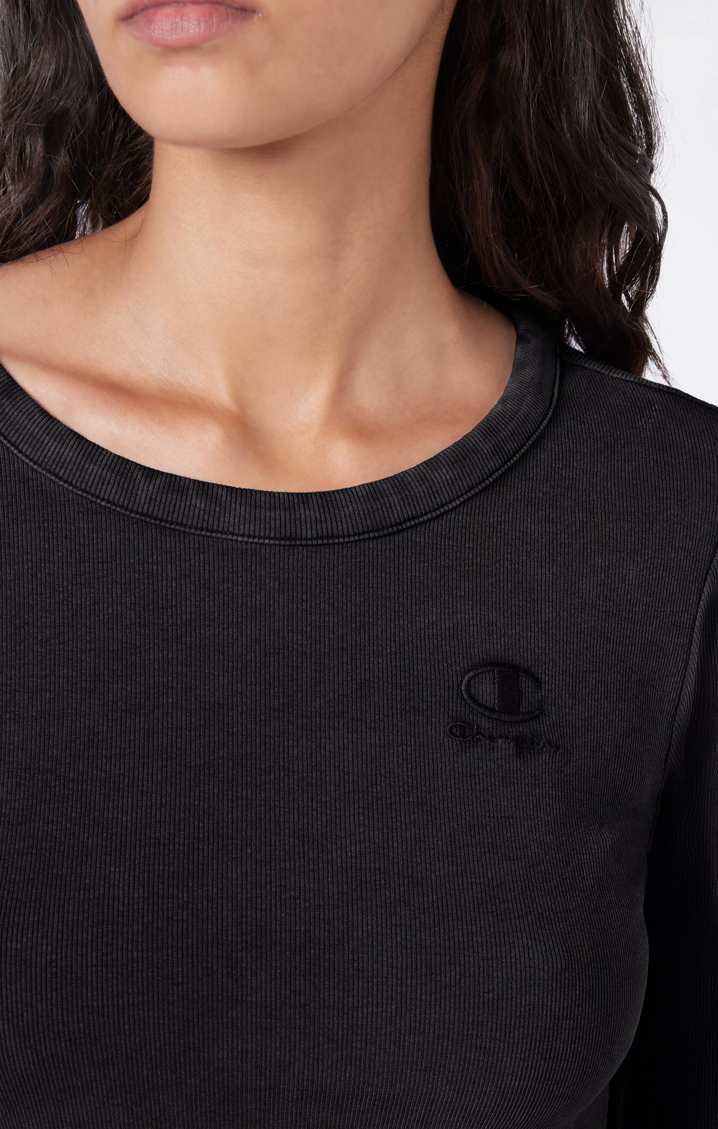 Women's Washed Long Sleeve Fitted T-Shirt Icons - Image 4